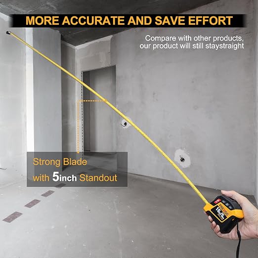 PREXISO 2-in-1 Digital Tape Measure - 16Ft Rechargeable Measuring Tape