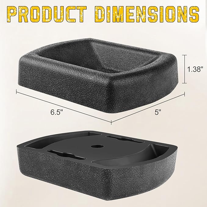 Rubber Wheel Dock for Trailer, Heavy Duty Jack Wheel Chock Stopper Fits 6" Caster, Travel Trailer Wheel Dock Jack Wheel Stabilizer for RV, Boat, Camper and Caravans