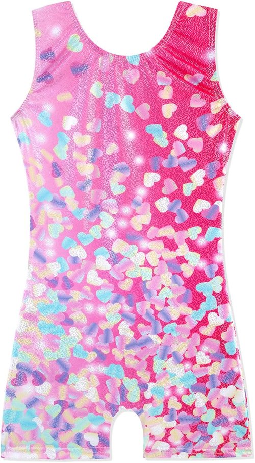 HOZIY Gymnastics Leotards - Sparkle Unicorn & Leopard Biketard for Toddlers & Kids
