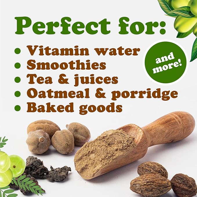 Food to Live Organic Triphala Powder, 10 Pounds – Natural Detox, Blend from Fruits Amalaki, Haritaki and Bibhitaki, Non-GMO, Perfect for Tea and Smoothies, Vegan, Kosher, Bulk