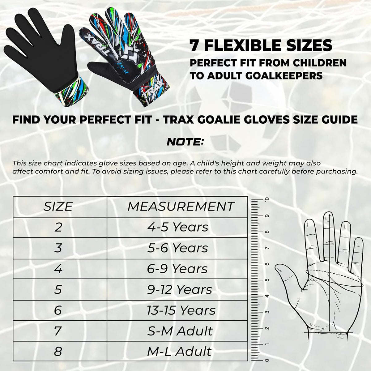 Skiennix Soccer Goalie Gloves - Youth & Adult Football Goalkeeper Gloves with 4mm Anti-Slip Grip & Wrist Protection