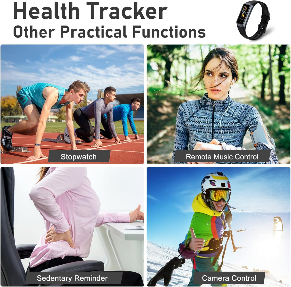 Skiennix Fitness Tracker - Heart Rate Monitor & Sleep Tracker | 1.10'' AMOLED Touch Screen