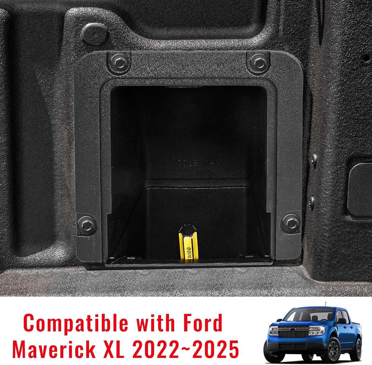 Lockable Bed Cargo Partition Storage Bin Compatible with Ford Maverick 2022-2025 | Cargo Organizer with 3-Digit Security Code Lock | Modular Partition Truck Bed Accessories