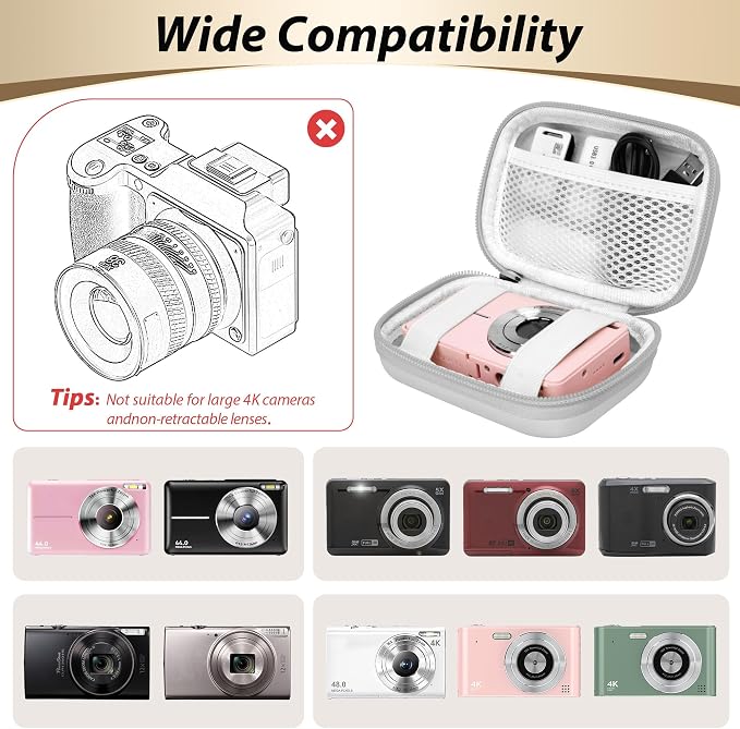 Digital Camera Case for CAMKORY, KODAK PIXPRO FZ45/FZ55, Canon IXUS 285 HS