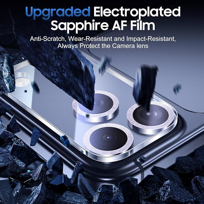 UniqueMe Compatible for 3 Pack iPhone 17 Pro Camera Lens Protector