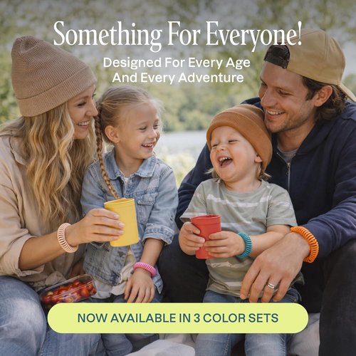 Cliganic Mosquito Repellent Bracelets - DEET-Free, Natural Protection for Adults & Kids | 10 Pack in Neutral Colors