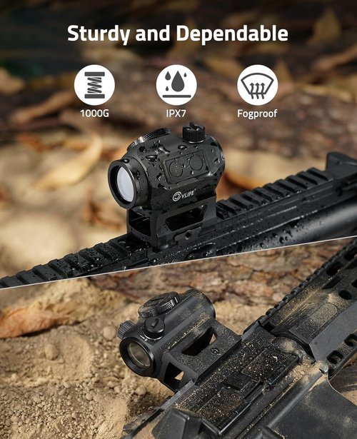 CVLIFE Red/Green Dot Sight - 1x20mm Waterproof & Shockproof Rifle Scope with Motion Awake Feature