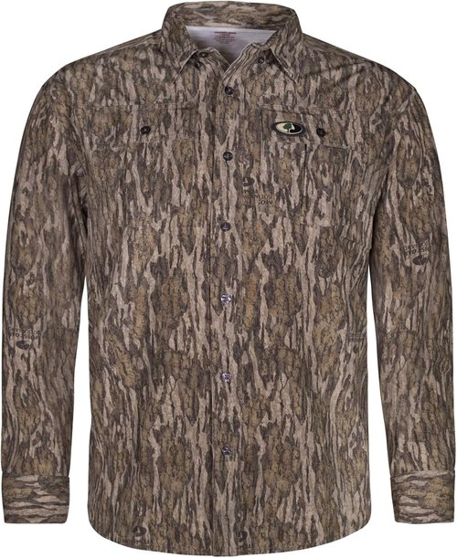 Mossy Oak Men's Tibbee Lightweight Camo Hunting Shirt - Breathable & Comfortable Design