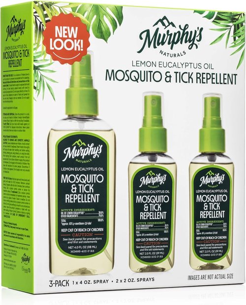 Murphy’s Naturals Mosquito & Tick Repellent Spray - Plant-Based Outdoor Essentials Kit | 3-Pack (1x4 oz + 2x2 oz)