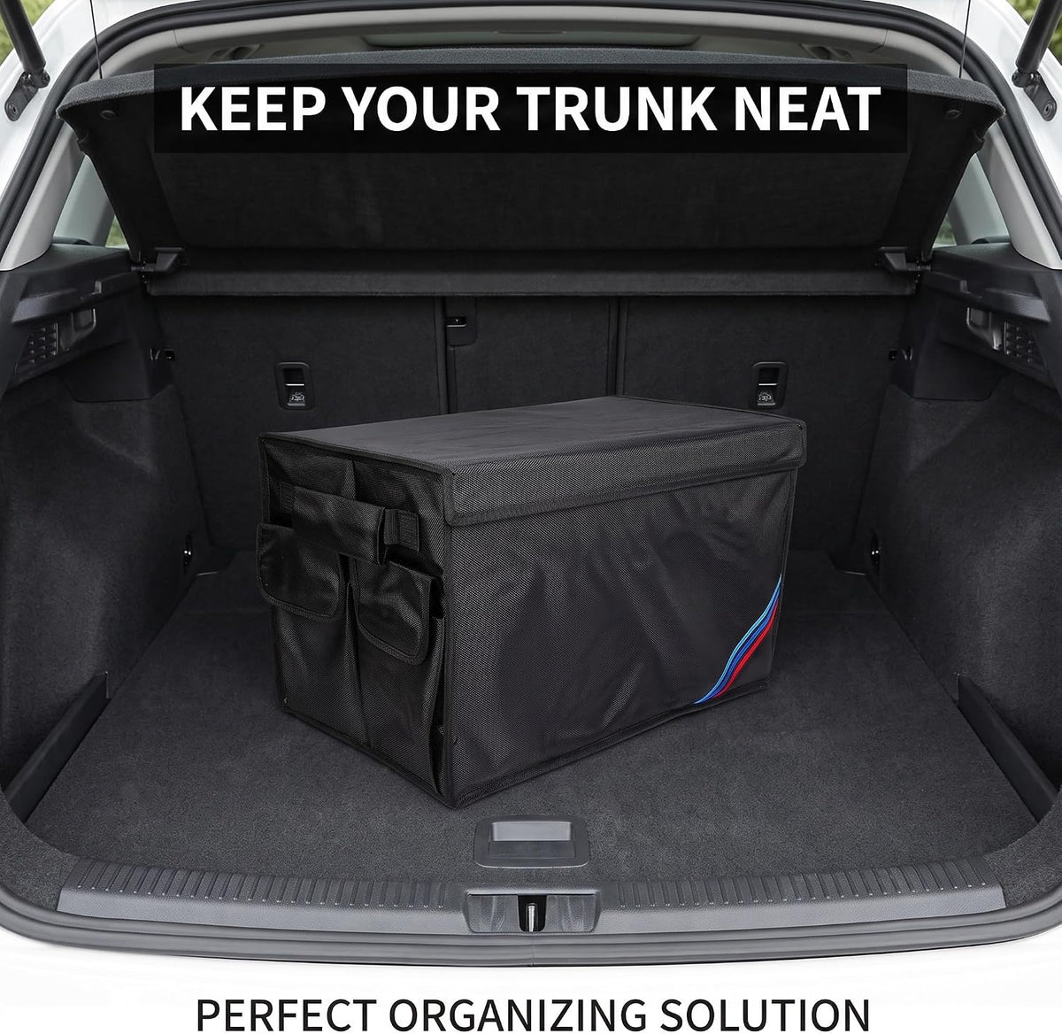 Non-slip Car Organizer, Multi-Use Collapsible Car Storage Box, Portable Auto Cargo Storage Bin for Car SUV Truck, Waterproof Outdoor Camping Picnic Storage Container,