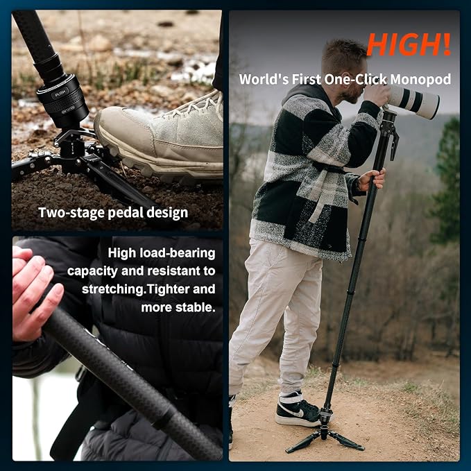 COMAN M1pro 65" Carbon Fiber Monopod