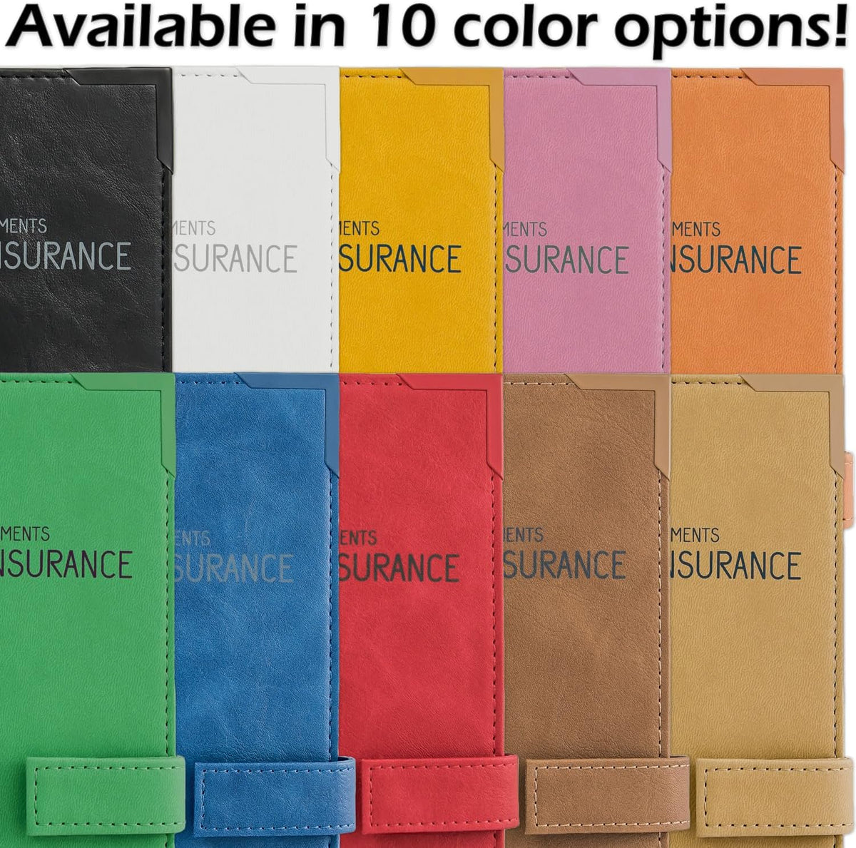 PlusXpres Registration and Insurance Card Holder - Car Organizer - Orange