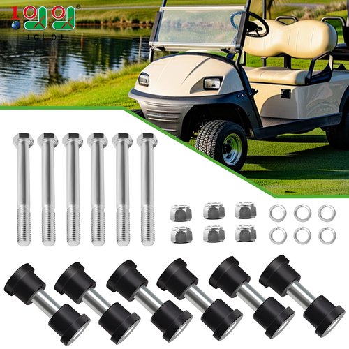 10L0L Golf Cart Front and Rear Leaf Spring Bushing and Sleeve & Screw Kit for Club Car DS 1992-up Golf Cart, OEM 1015583, 1012303, 8754, 8755
