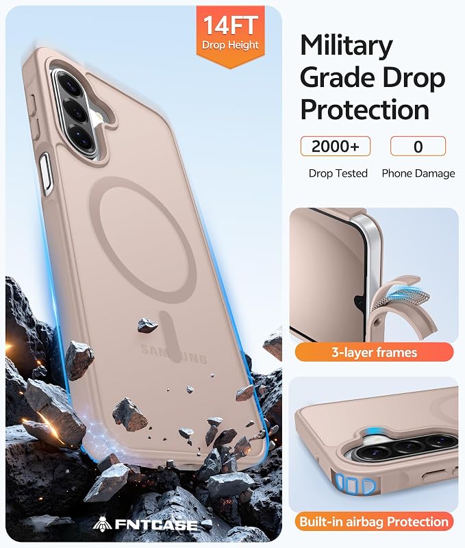 FNTCASE for Galaxy A17/A16 5G Phone Case: for Samsung A17 Cases Matte