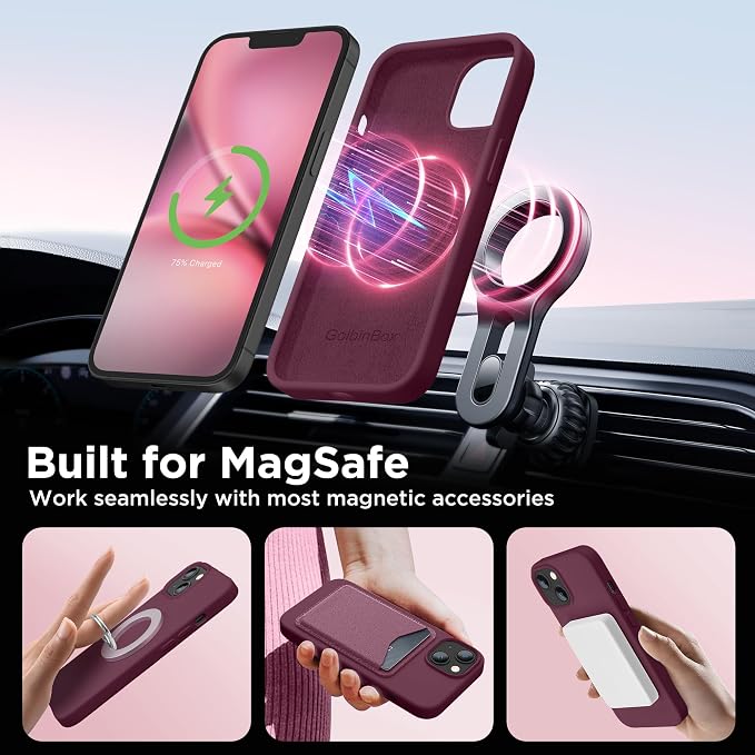 GolbinBox Magnetic for iPhone 13 Case & iPhone 14 Case, Compatible