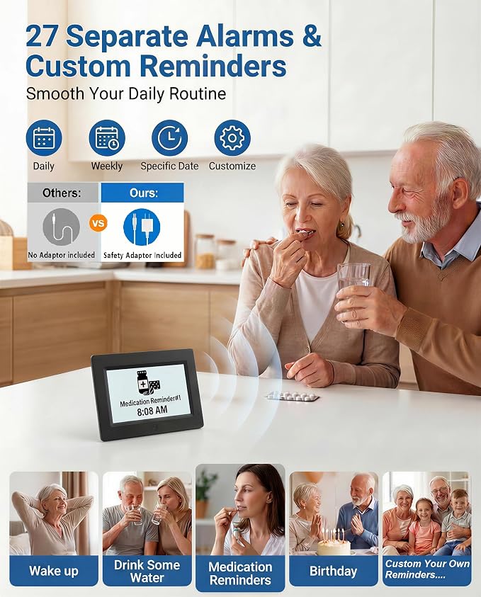 MASSII 27 Alarms Digital Talking Clock