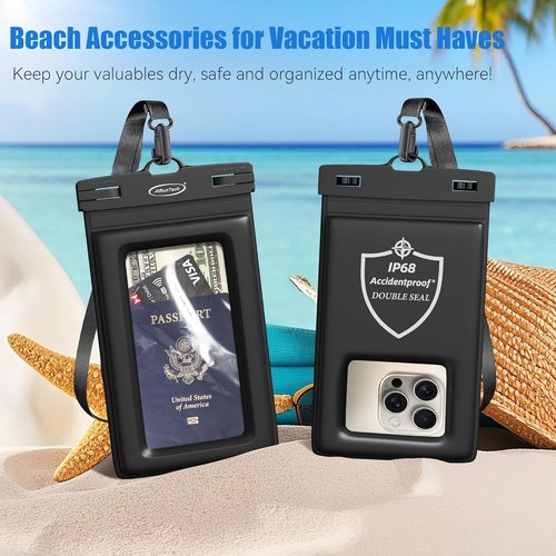 AiRunTech Waterproof Phone Pouch - Essential Protector for iPhone, Passport & Money | Ideal for Kayaking & Boating