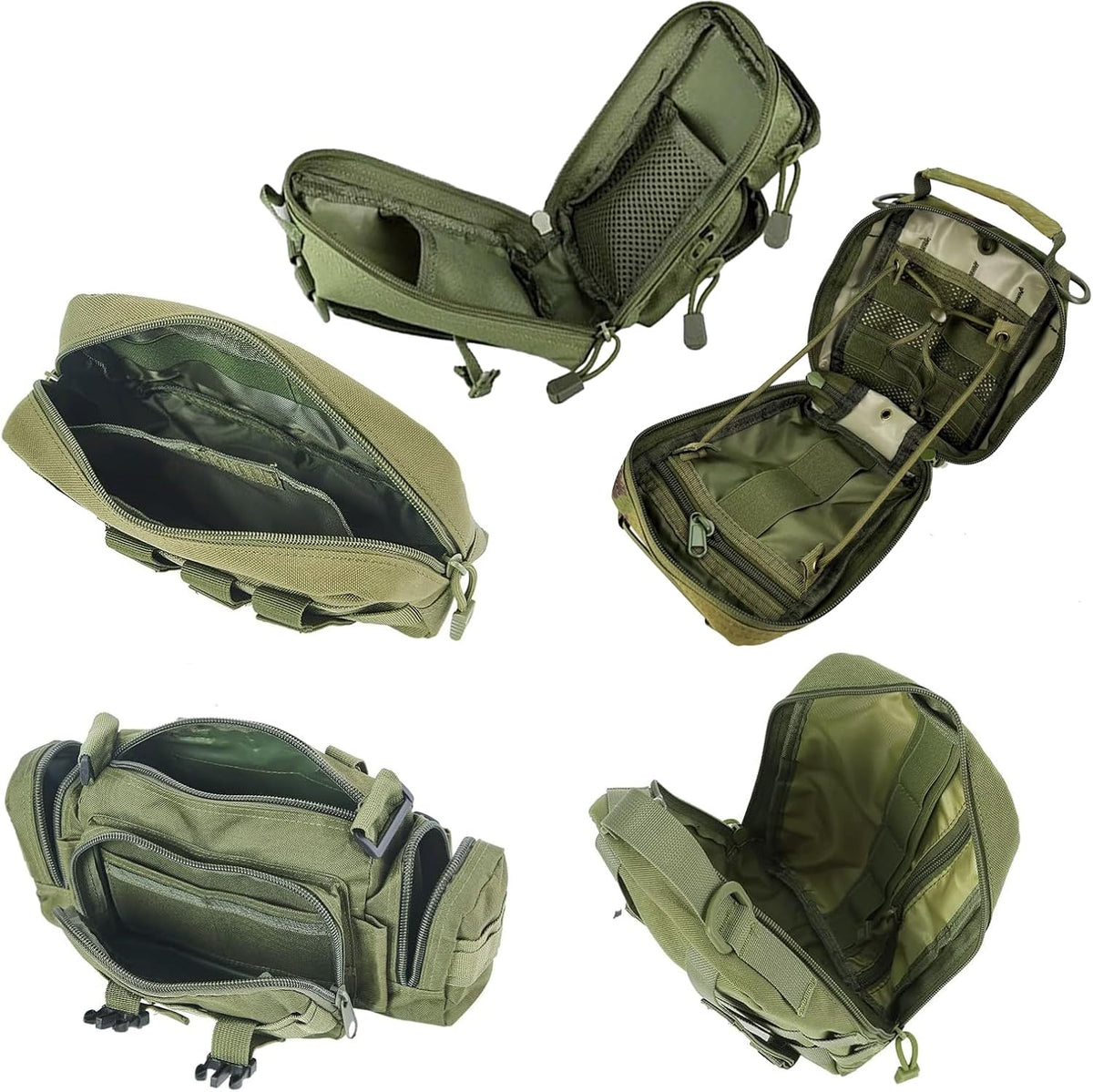 Universal Tactical Seat Back Organizer Vehicle Molle Panel Organizer Storage Bag with 5 Detachable Molle Pouch for All Vehicel Such as Jeep,Truck,SUV, Car, Ford,Chevy etc