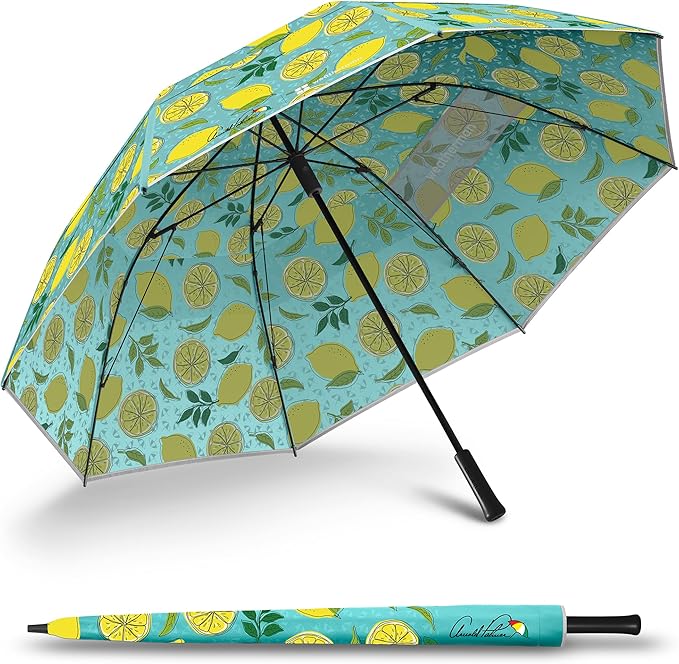 Weatherman Umbrella - Golf Umbrella - Windproof Sports Umbrella Resists Up to 55 MPH Winds - Available in 2 Sizes and 5 Colors