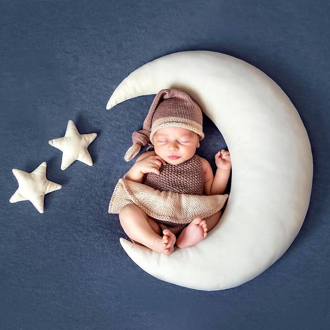 IGMaryBox Baby Moon Star Pillow Newborn Posing Pillow Newborn Photography