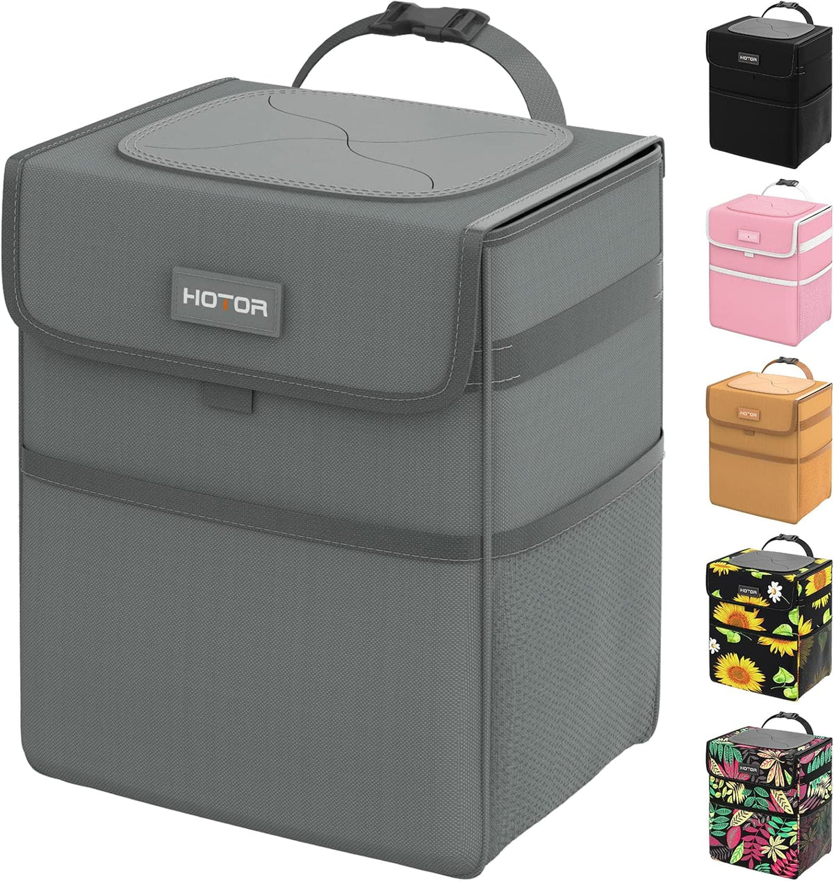 HOTOR Car Trash Can - Leak-Proof Car Organizer and Storage Bag for The Back/Front/Console of Any Cars,Sedans, SUVs & Trucks Easy-to-Install Car Accessory Interior, Cow Print