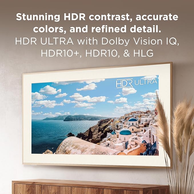 TCL 75 Inch Class NXTVISION Series Picture Frame Art TV | 75A300W, Latest Model | QLED 4K HDR Smart Google TV | 120HZ Dolby Atmos Audio | Alexa Google Apple Streaming Television | Easy Install