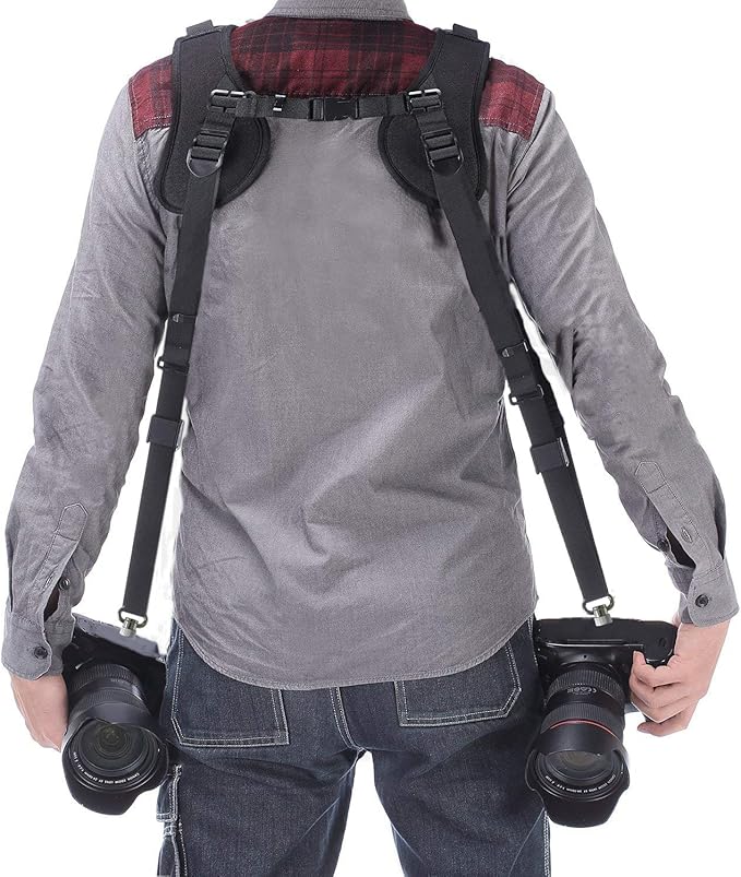 ztowoto Camera Shoulder Double Strap Harness Quick Release Adjustable Dual