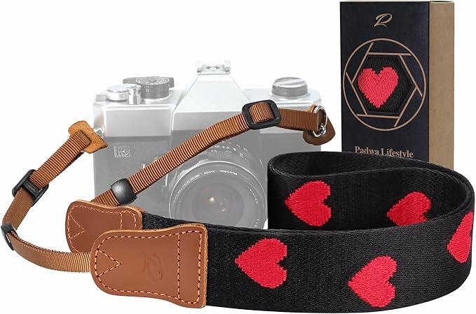 Padwa Lifestyle Red Hearts Camera Strap