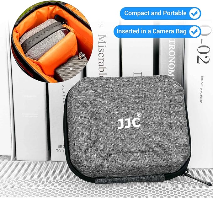 JJC 10 Pockets Hard Shell Lens Filter Bag Up to 95mm, Water Resistant &