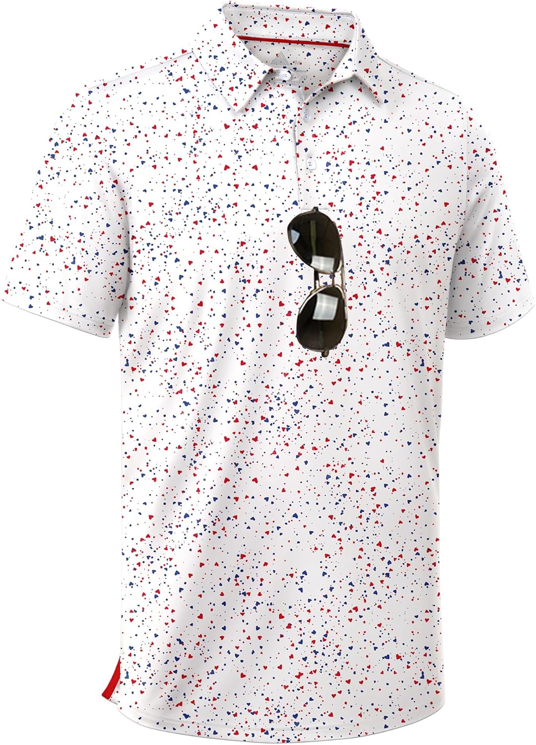 ZITY Men's Golf Polo Shirt - Short Sleeve Moisture-Wicking Performance | Casual Print Patterns