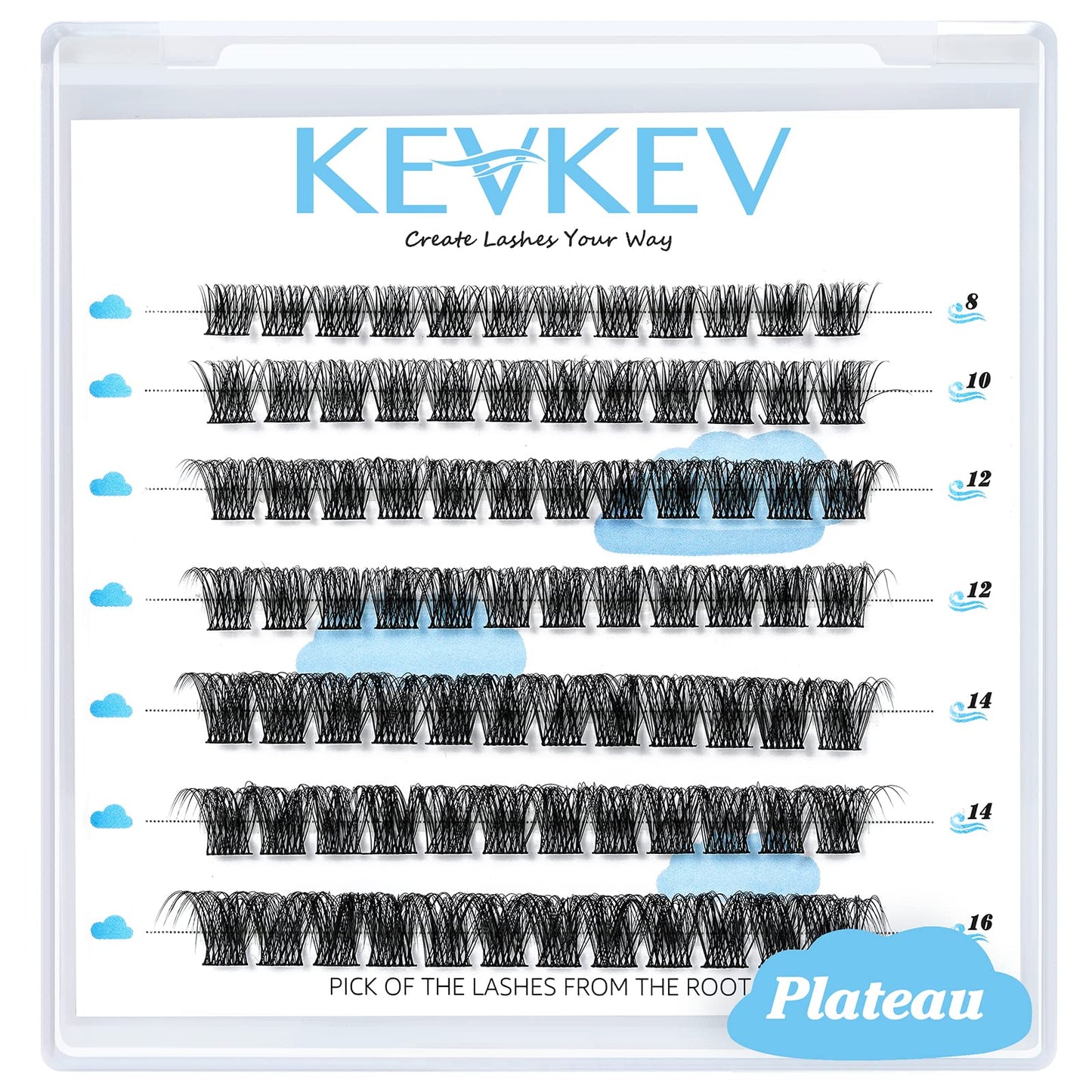Lash Clusters 84 Pcs Cluster Lashes Eyelash Clusters Diy Cluster Eyelash Extensions Individual Lashes Thin Band & Soft(Plateau,D