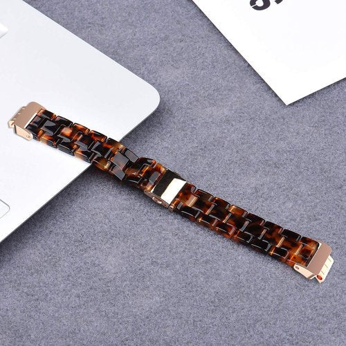 iLVANYA Resin Band Compatible with Fitbit Inspire 2 /Inspire HR/Inspire Bands Women, Adjustable Wristband for Fitbit Inspire Accssorises (Tortoise Stone)