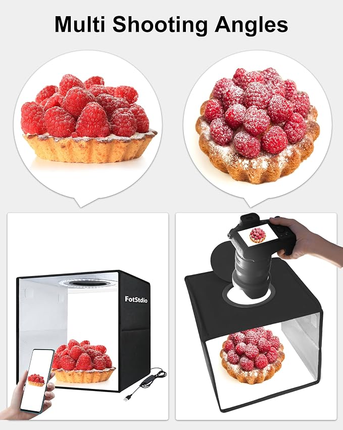 Light Box & Photo Box Photography Portable 12"x12" Studio Kit