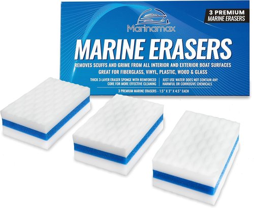 Boat Eraser Marine Cleaner 3-Pack - Non-Toxic Eraser for Scuffs, Dirt & Grime | Just Add Water