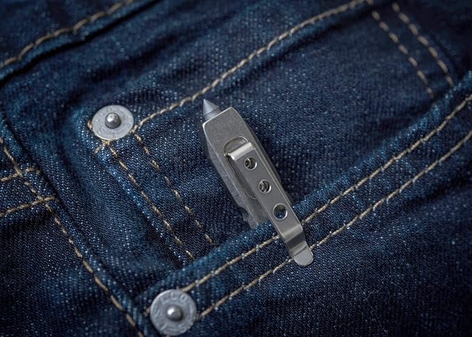 TEC Accessories Ti-Pry Mini Pry Bar Keychain - Pocket Pry Bar EDC Prybar Titanium Tool - Durable and Lightweight Mini Prybar Gear Bottle Opener Multi Tool for Men and Women (Pocket Edition)
