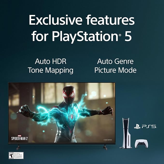 Sony 43 Inch BRAVIA 2 II LED 4K HDR Smart Google TV (K-43S20M2) | Exclusive Features for PlayStation®5, Motionflow XR, 4K Processor X1 with 4K X-Reality PRO, Triluminos Pro