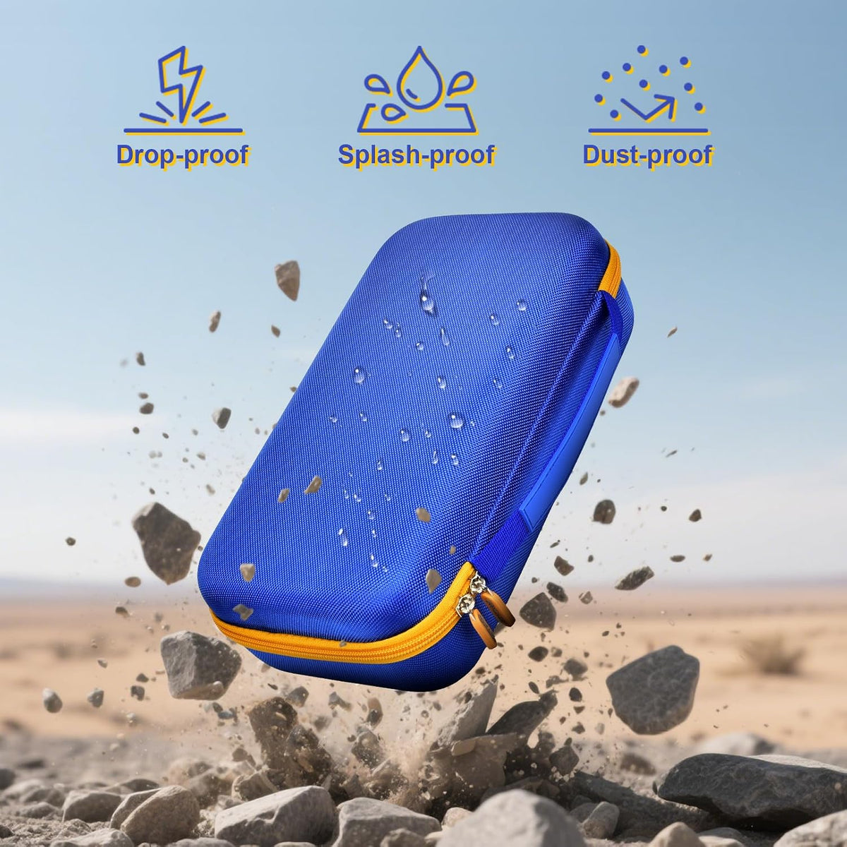 GWCASE Car Vacuum Case Compatible with Fanttik V8/V10 Apex/Mate, Case Only | Removable Divider, Mesh Pocket for Accessories, EVA Shell Protection for Trunk, Truck and Road-Trip Storage