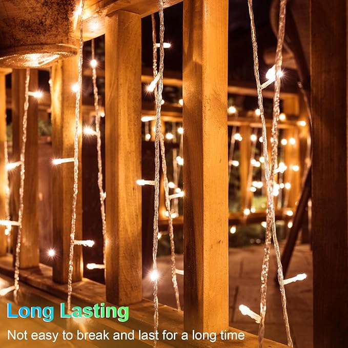 4 Pack String Lights Battery Operated, 13.2Ft 40 LED Clear Wire Fairy String Lights, Christmas Twinkle Fairy Lights Outdoor for Christmas Garden Wedding Party Decor (Warm White)