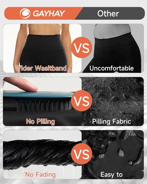 GAYHAY High Waisted Biker Shorts - Soft Black Spandex for Women | Ideal for Workout, Yoga & Dance
