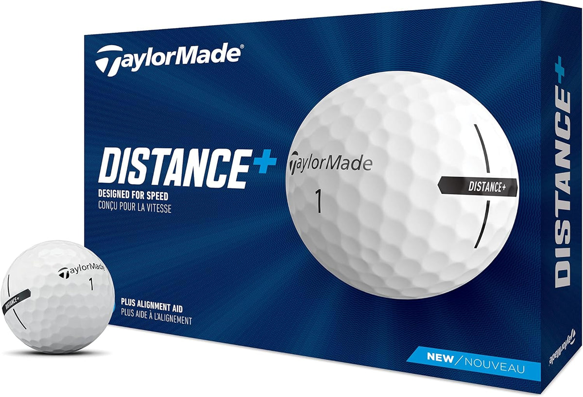 TaylorMade Golf Distance+ Balls - Enhanced Distance & Performance | Ideal for All Skill Levels
