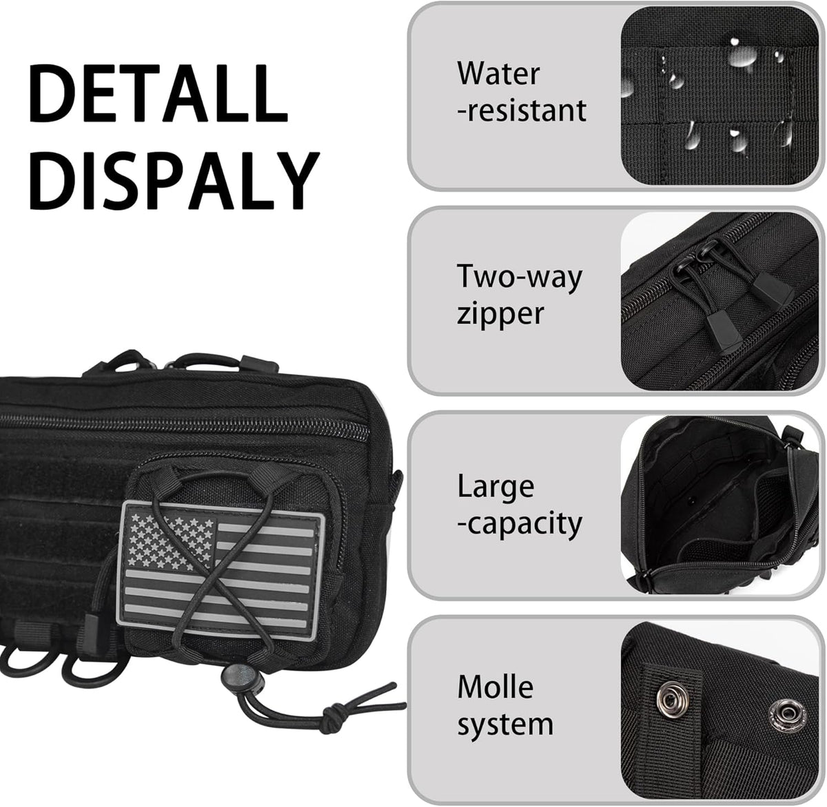 Skiennix Tactical Molle Admin Pouch - Multi-Purpose EDC Tool Organizer for Rucksack & Vest