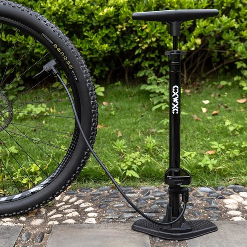 CXWXC Bike Floor Pump - Digital Gauge for 140 PSI | Fits Presta & Schrader Valves, Portable Design