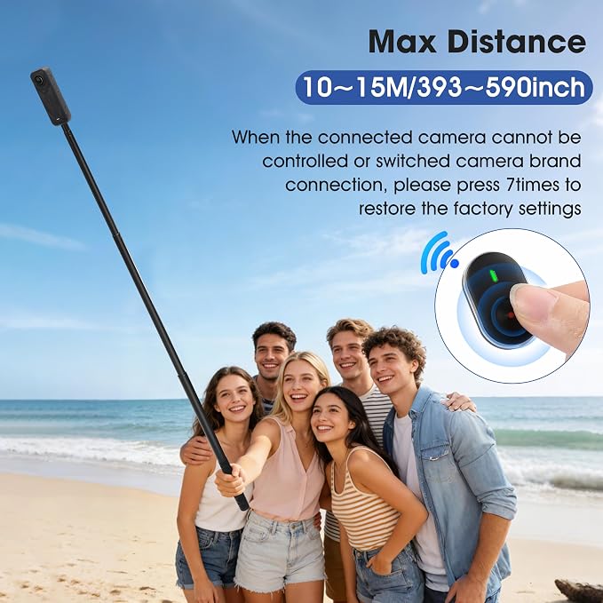 Remote for insta360 GO Ultra/X5/X4 Air/X3/Ace Pro 2 Mini Ring Control for Gopro
