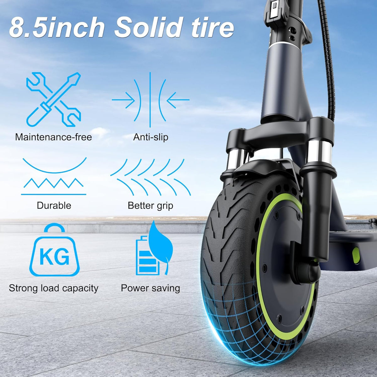 Roinside Electric Scooter - High-Speed 350W/500W Motor | Long-Range Up to 62 Miles | Foldable Design