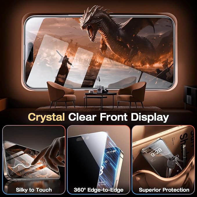 EGV Compatible for iPhone 17 Pro Max/16 Pro Max Privacy Screen Protector