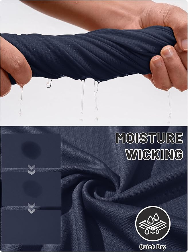 TACVASEN Mens Golf Shirt Dry Fit Mens Polo Shirts Short Sleeve Performance Golf Polos for Men with Collar Work Shirts