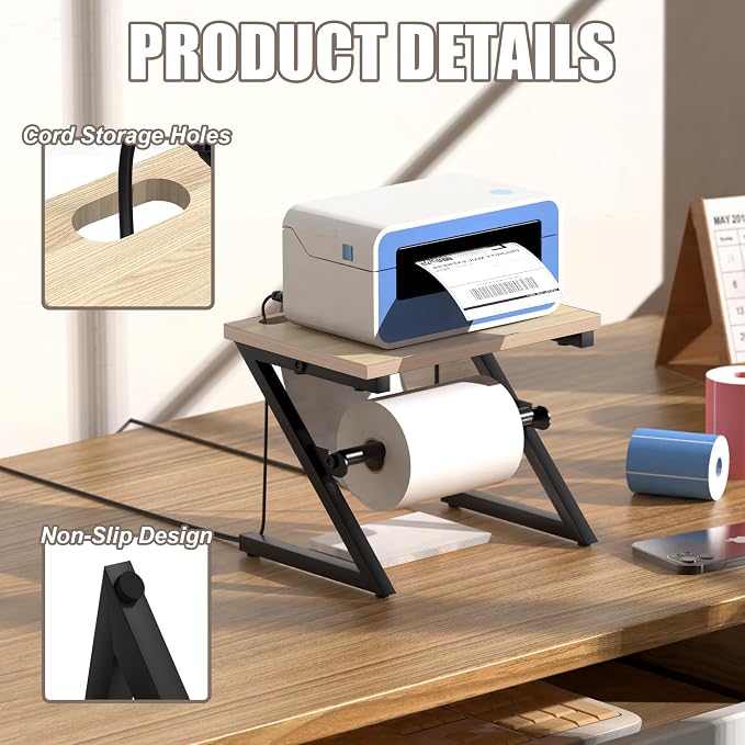 Label Holder for Rolls and Fan-fold Labels, Shipping Thermal Label Holder for