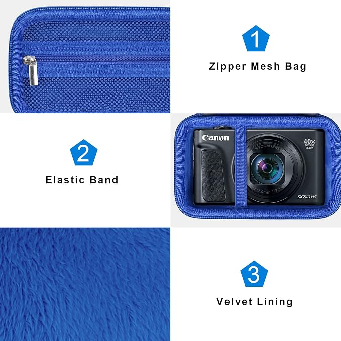 Canboc Carrying Case for Canon PowerShot SX740/ SX730/ SX720/ SX620/ G7X Mark