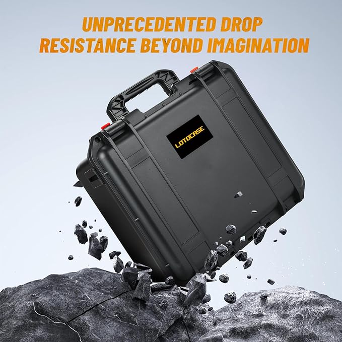 Case for Dewalt Impact and Torque Wrench - Waterproof Hard Tool Box for Dewalt Set, Power Tool Combo Kit Bag for Atomic 20V 2/1 3/4 3/8 Inch Cordless Torque Wrenches/Battery/Charger (Case Only)