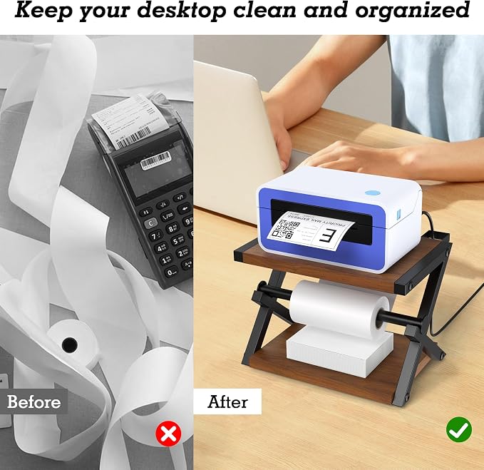 Alyoen Label Holder for Rolls and Fan-Fold Labels, Thermal Shipping Label